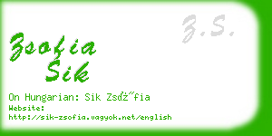 zsofia sik business card